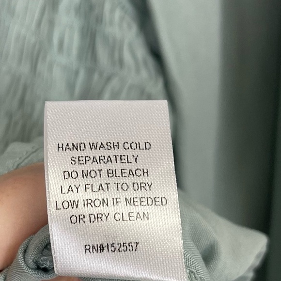 Arula Blouse Womens 1X Green Balloon Sleeve Embroidered Smocked Peasant Boho NWT - Picture 8 of 10